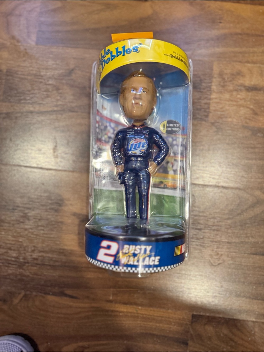 NASCAR Rusty Wallace Bobblehead - Blue Miller Racing Outfit